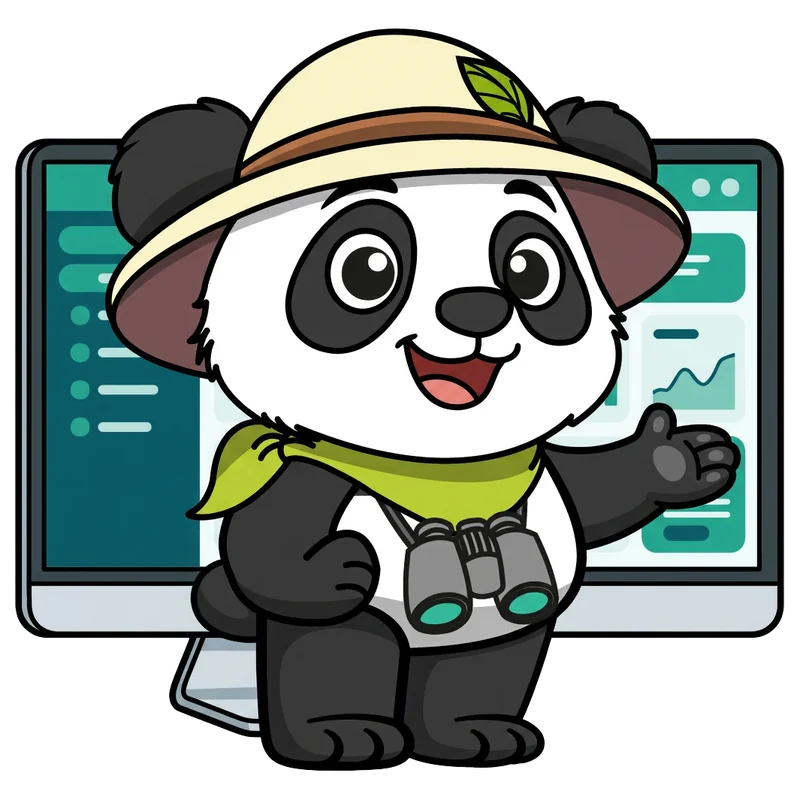 Le panda présente un écran de démonstration